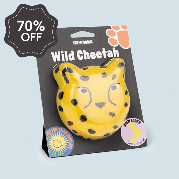 Wild About You Cheetah Adult Novelty Socks