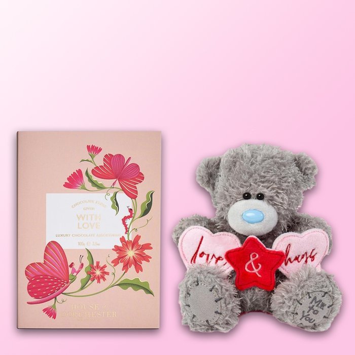 With Love Chocolate Book & Love and Hugs Tatty Teddy Gift Set