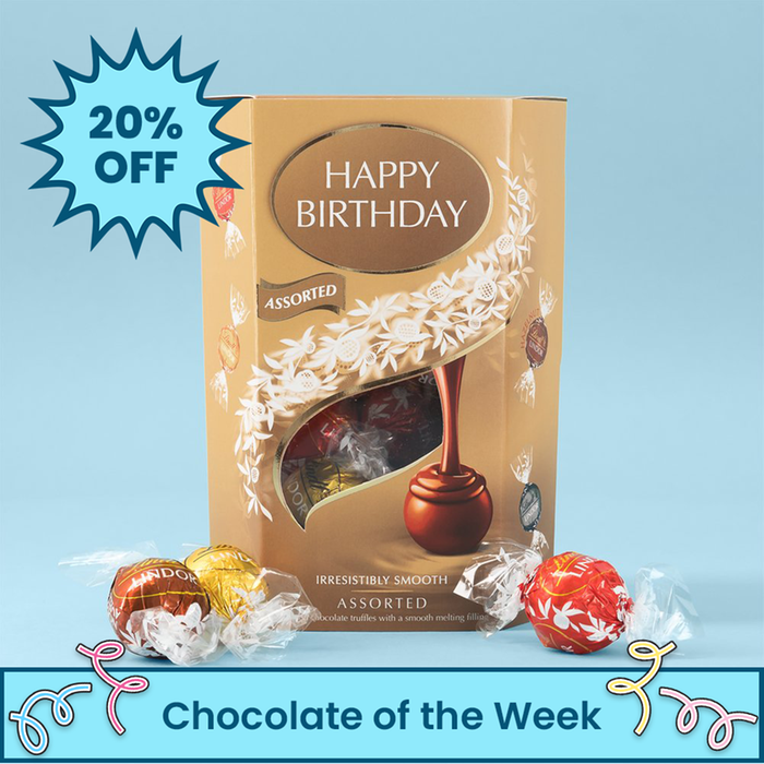 Happy Birthday Lindt Lindor Assorted 200g Cornet