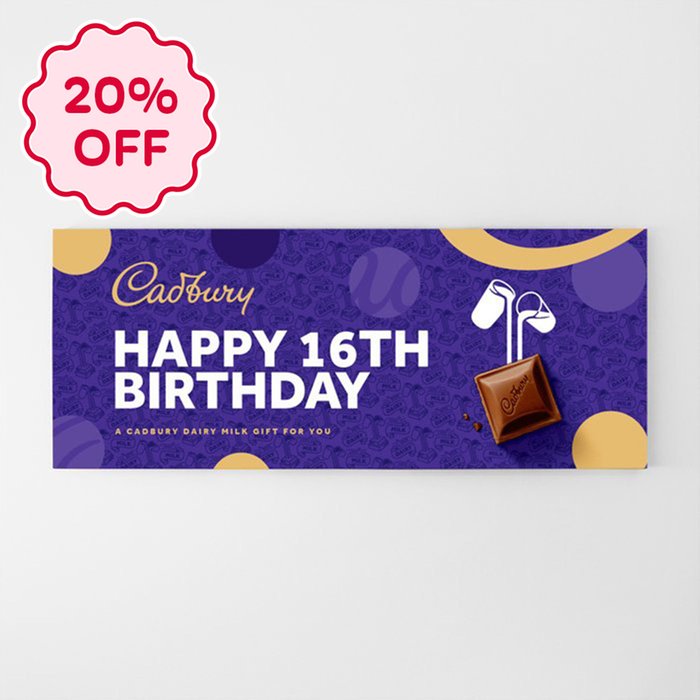 Cadbury Dairy Milk 16th Birthday Bar (850g)