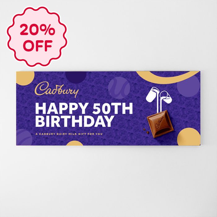 Cadbury Dairy Milk 50th Birthday Bar (850g)