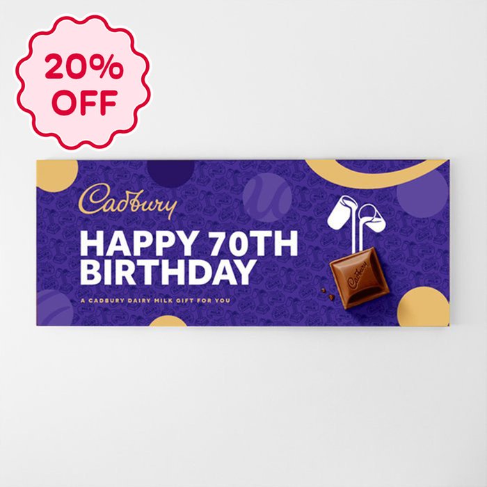 Cadbury Dairy Milk 70th Birthday Bar (850g)