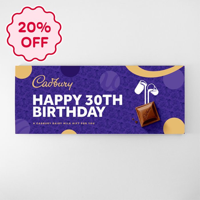Cadbury Dairy Milk Happy 30th Birthday Bar (850g)