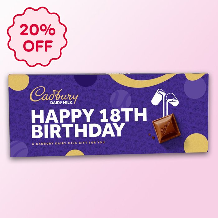 Cadbury Dairy Milk Happy 18th Birthday Bar (850g)