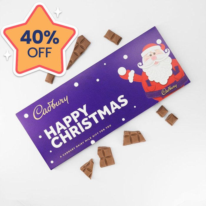 Cadbury Dairy Milk Happy Christmas Bar 850g 