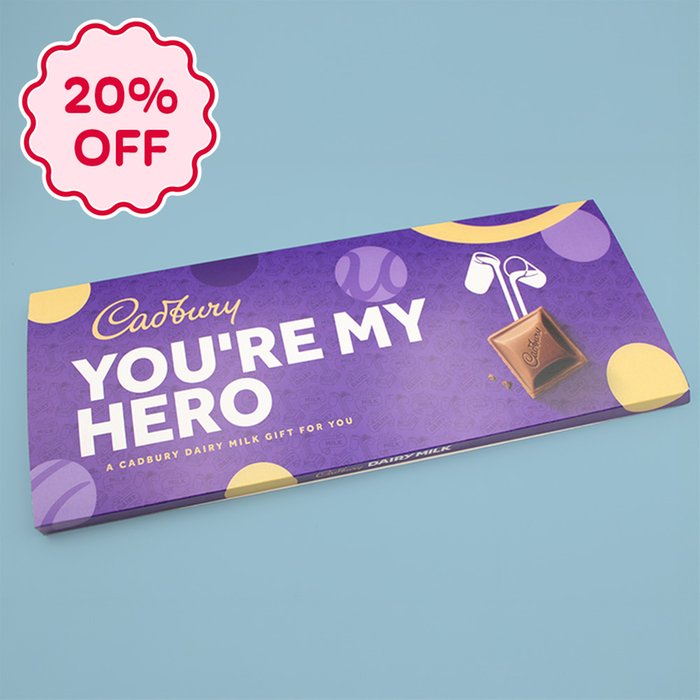 Cadbury Dairy Milk 'You're My Hero' Bar (850g)