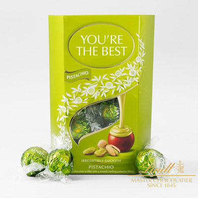 Lindor 'You're the Best' Pistachio Milk Chocolate Truffles (200g)
