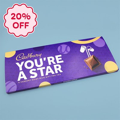 Cadbury Dairy Milk Bar 'You're a star' 850g 
