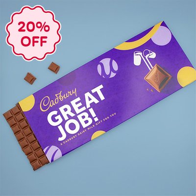 Cadbury Dairy Milk Bar 'Great Job!' 850g 