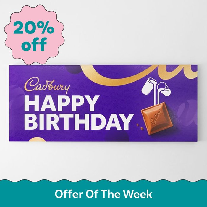 Cadbury Dairy Milk Happy Birthday Bar (850g)