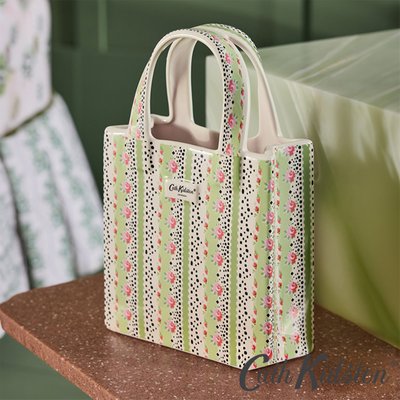 Cath Kidston Cream, Pink & Green Hand Bag Vase