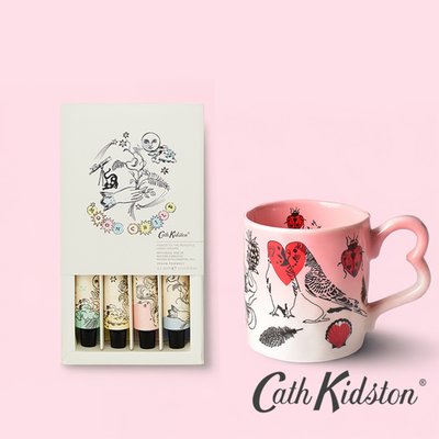 Cath Kidston Peacful Handcreams & Heart Mug Gift Set