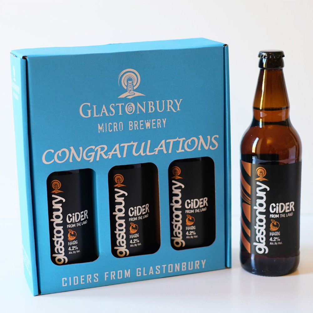 Glastonbury Micro Brewery Congratulations Cider Trio 3X500Ml Alcohol