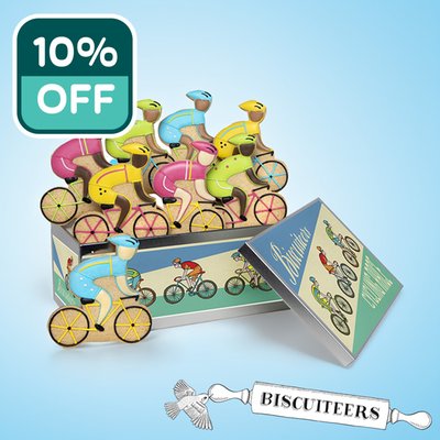 Biscuiteers Hand-Iced Bike Race Biscuit Tin