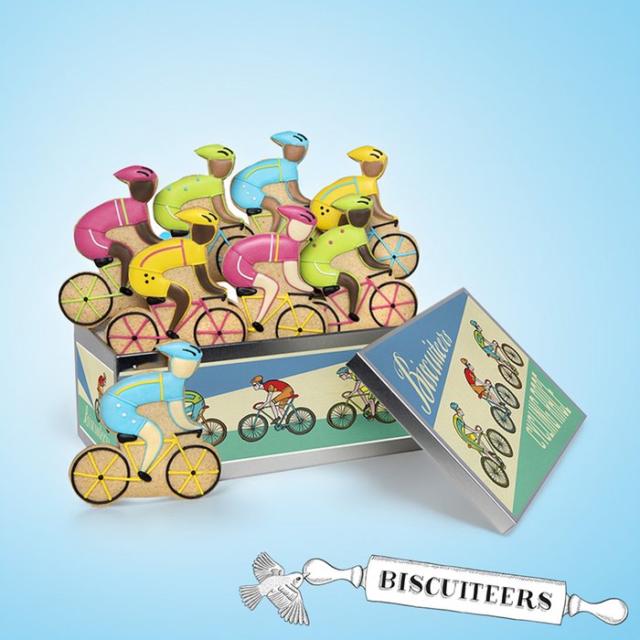 Biscuiteers Hand-Iced Bike Race Biscuit Tin