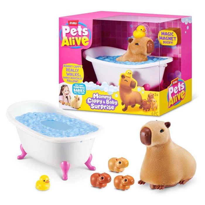 Pets Alive Mommy Capybara and Baby Surprise Electronic Pet by ZURU
