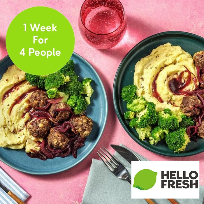 HelloFresh One Week Meal Kit with Four Meals for Four People