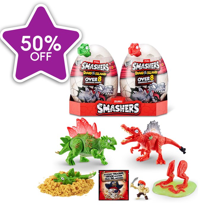 Smashers Dino Island Egg 2 Pack by ZURU