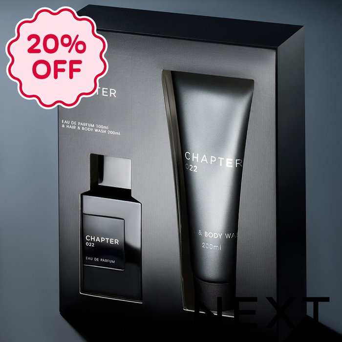 NEXT Chapter22 100ml Eau de Parfum and 200ml Body Wash Gift Set