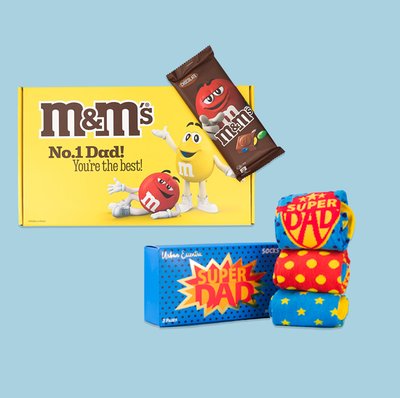 M&M's Dad Box & Super Dad Socks Gift Set