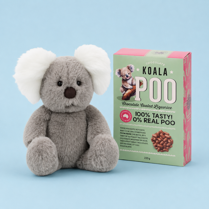Milk Chocolate Koala Poo & Little Kobi Koala Soft Toy