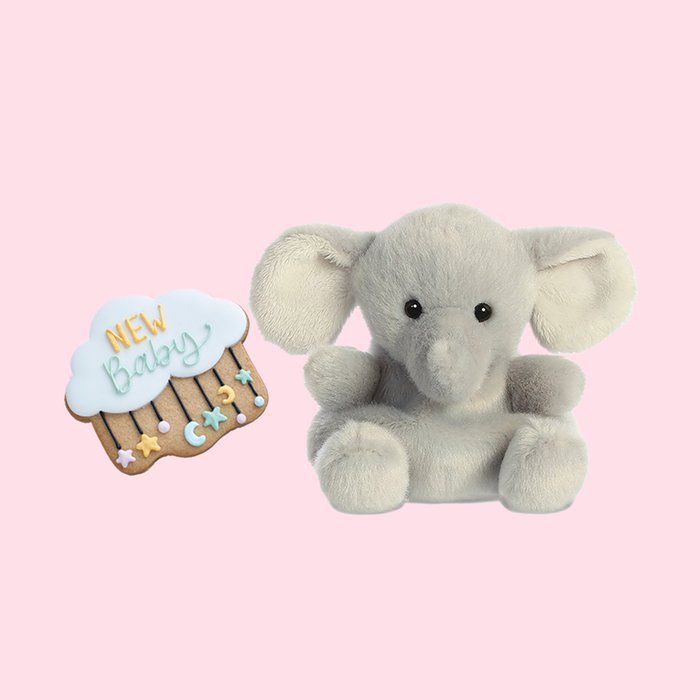 Elephant Palm Pals Plush & New Baby cloud Vanilla Biscuit