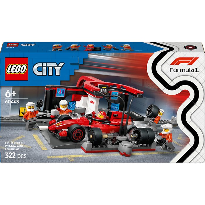 LEGO® City F1 Pit Stop & Pit Crew with Ferrari Car (60443)