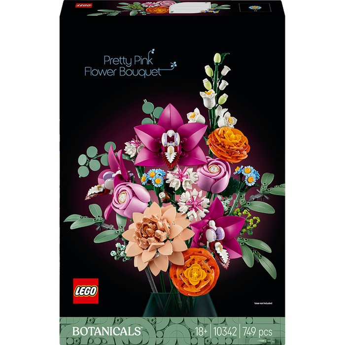  LEGO Botanicals Pretty Pink Flower Bouquet Set 10342