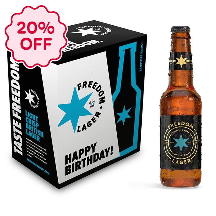 Happy Birthday Freedom Brewery Lager 6x330ml