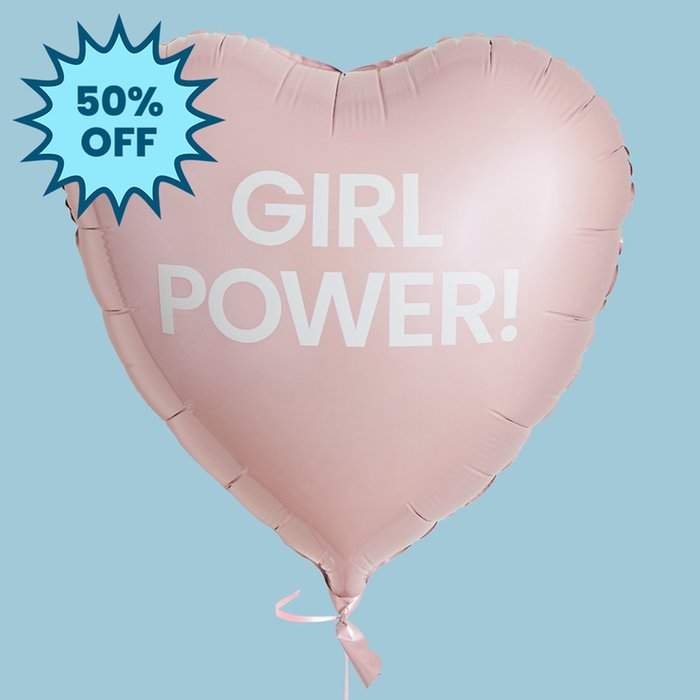 Girl Power Heart Balloon