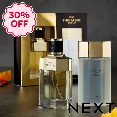 NEXT Signature Gold 100ml Eau De Parfum And 200ml Body Wash Gift Set
