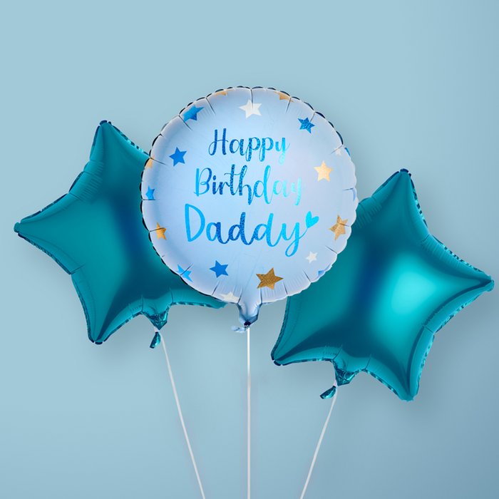 Happy Birthday Daddy Balloon Trio