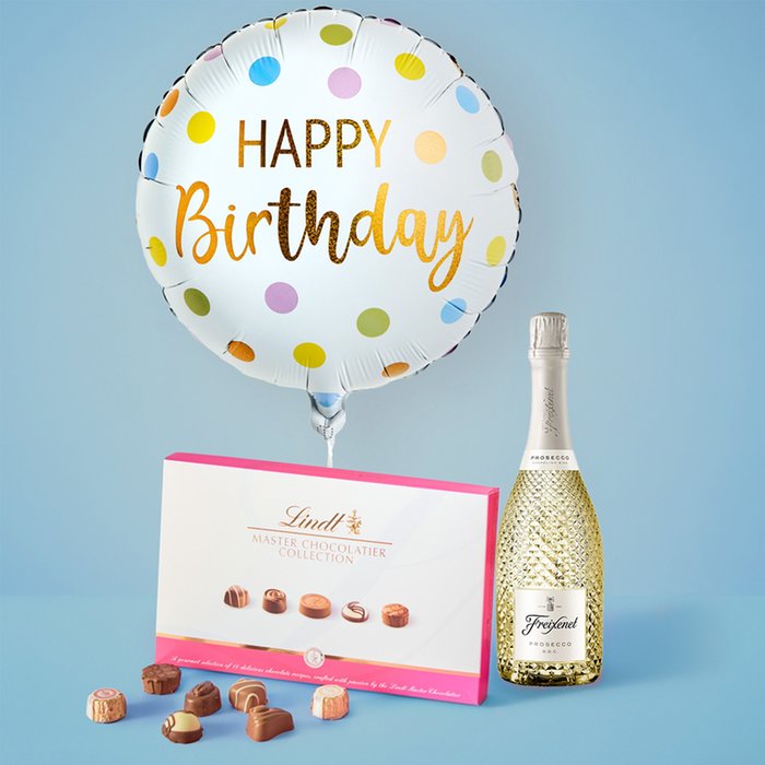 Happy Birthday Pastel Dots Balloon Gift Set 