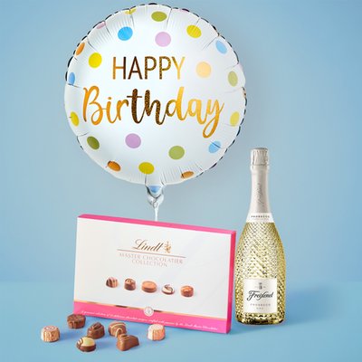 Happy Birthday Pastel Dots Balloon Gift Set 