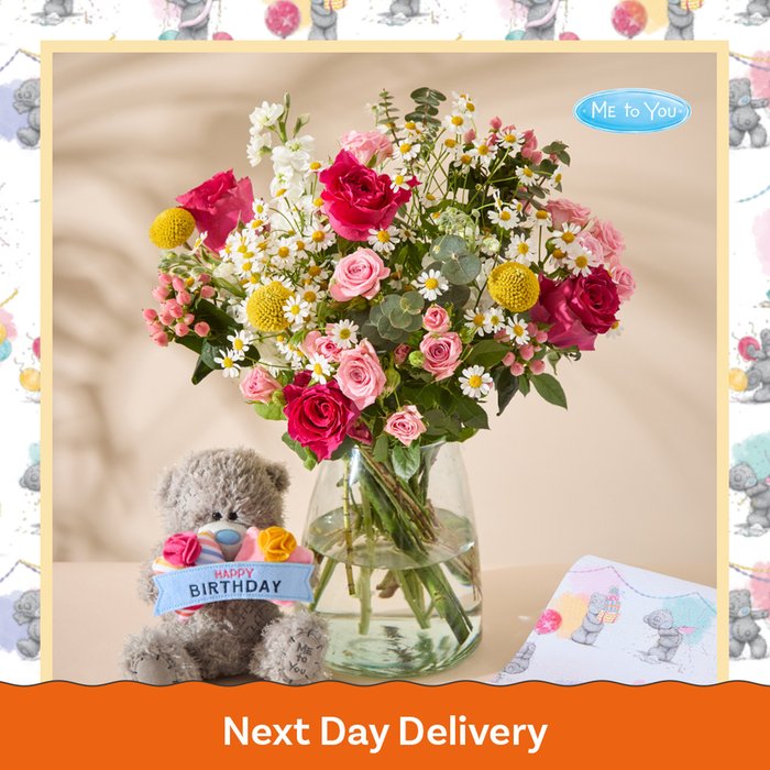 Tatty Teddy Birthday Bouquet and Plush Gift Set