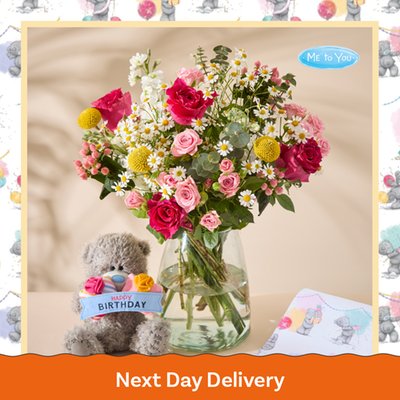 Tatty Teddy Birthday Bouquet and Plush Gift Set