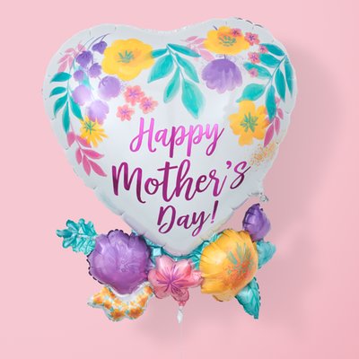 Giant Mother's Day Floral Heart Balloon