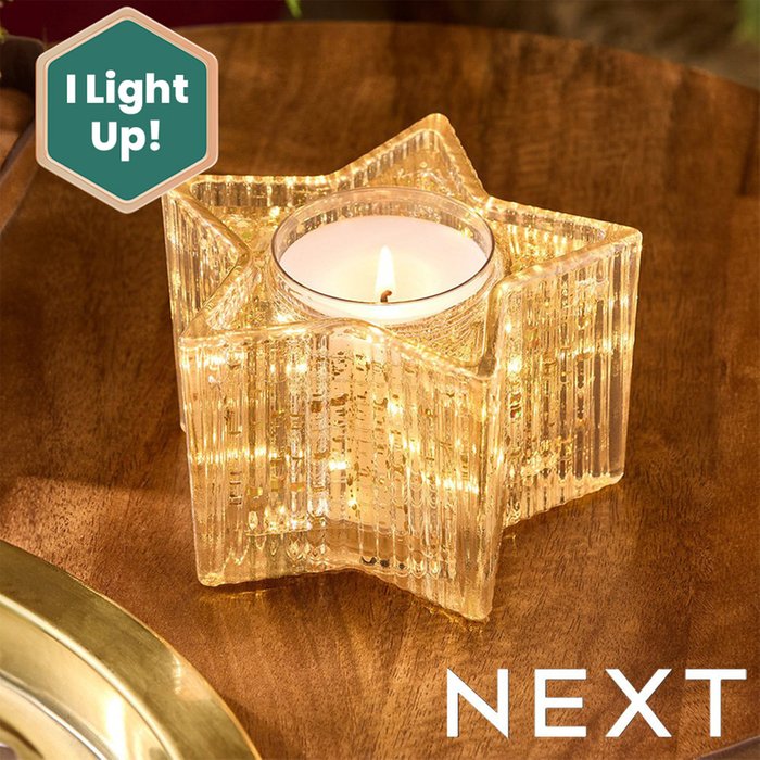 NEXT Festive Light up Star Candle 