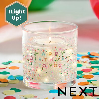 NEXT Happy Birthday Light Up Scented Candle