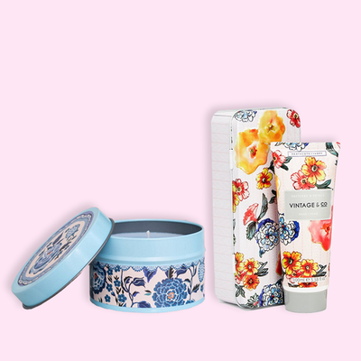 Cath Kidston Floral Tin Candle & Hand Cream Gift Set