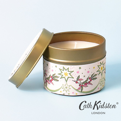 Cath Kidston Pink Christmas Tin Candle