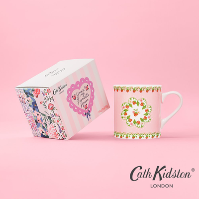 Cath Kidston Strawberry Border Pink Mollie Mug