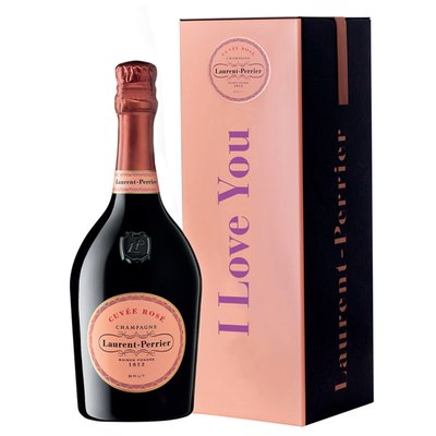 I Love You Laurent Perrier Rose Gift Tin 75cl
