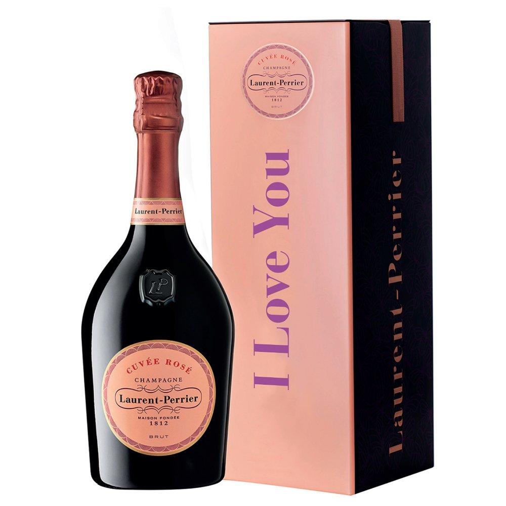 I Love You Laurent Perrier Rose Gift Tin 75Cl Alcohol