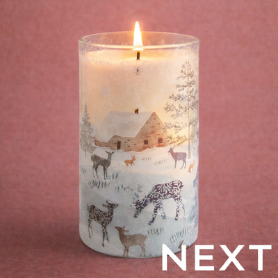 NEXT Festive Pillar Candle 