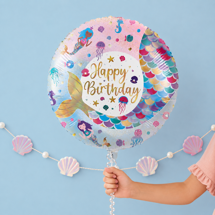 Shimmering Mermaid Birthday Foil Balloon