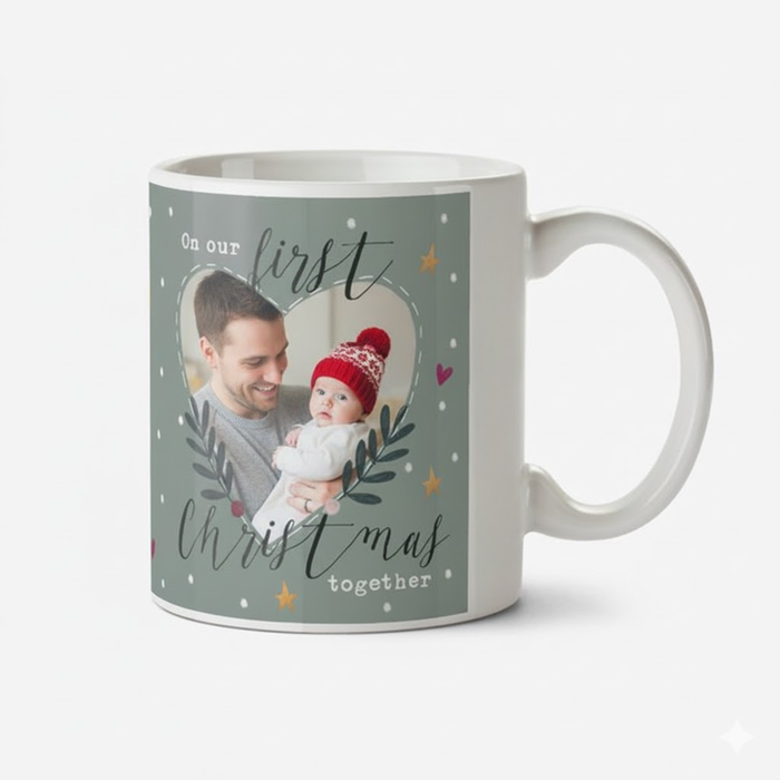 First Christmas Together Photo Upload Mug
