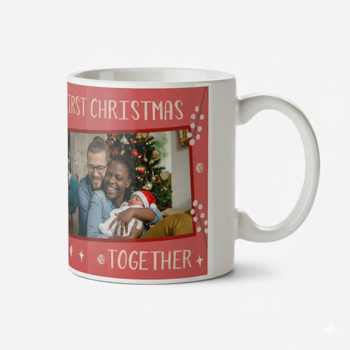 Euphoria First Christmas Together Photo Upload Mug