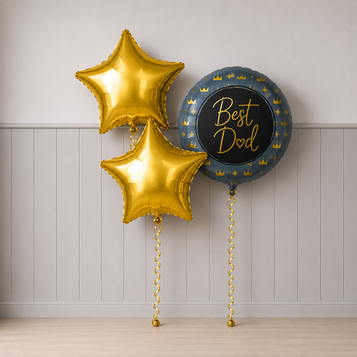 Best Dad Gold Balloon Set