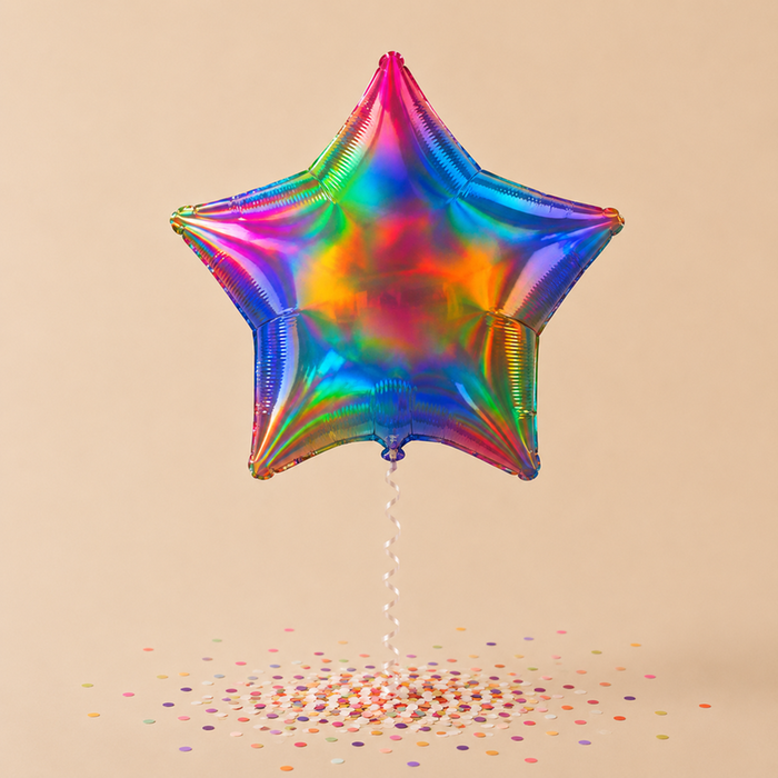 Rainbow Multi Colour Star Balloon